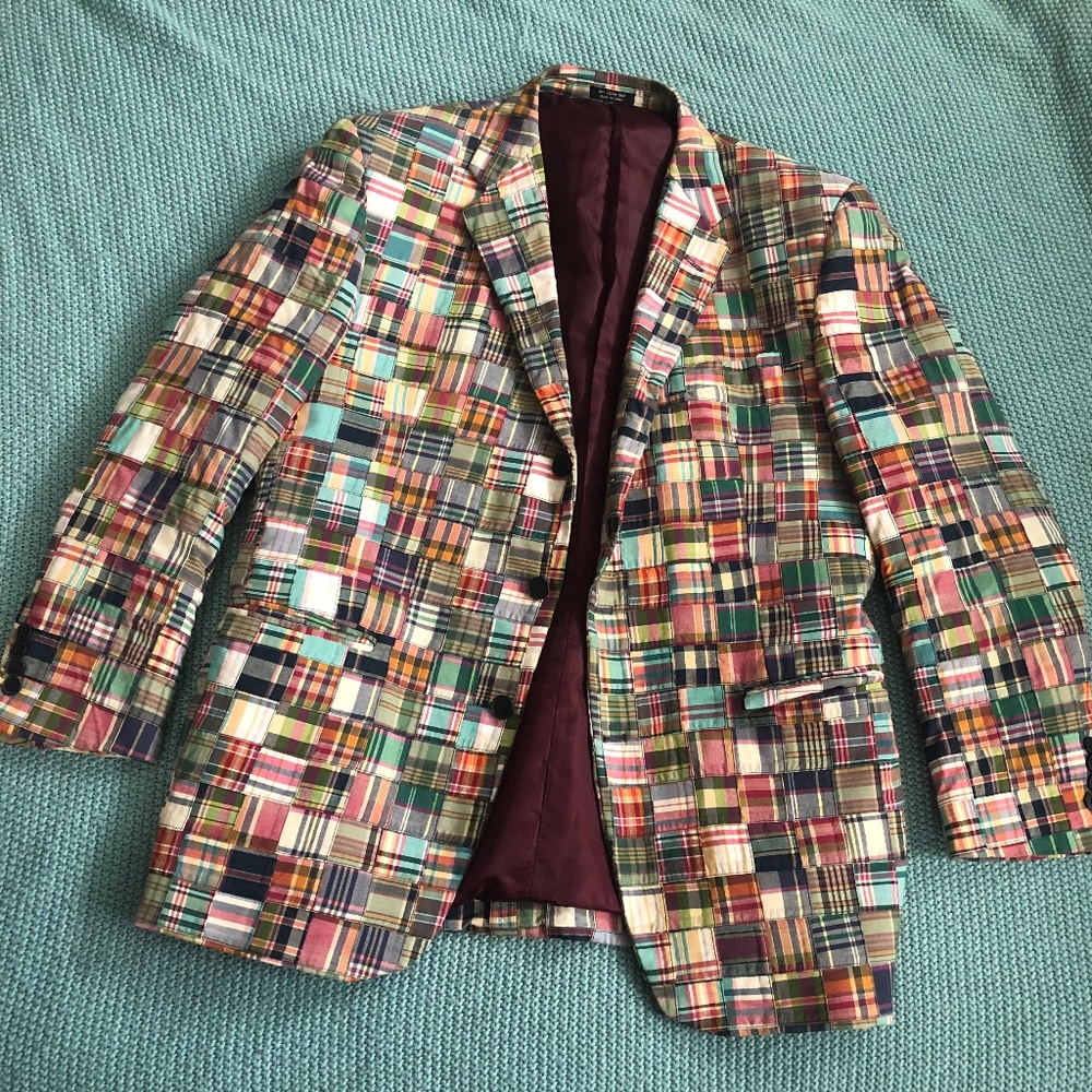 Irvine Park Patchwork Madras Suit Jacket
